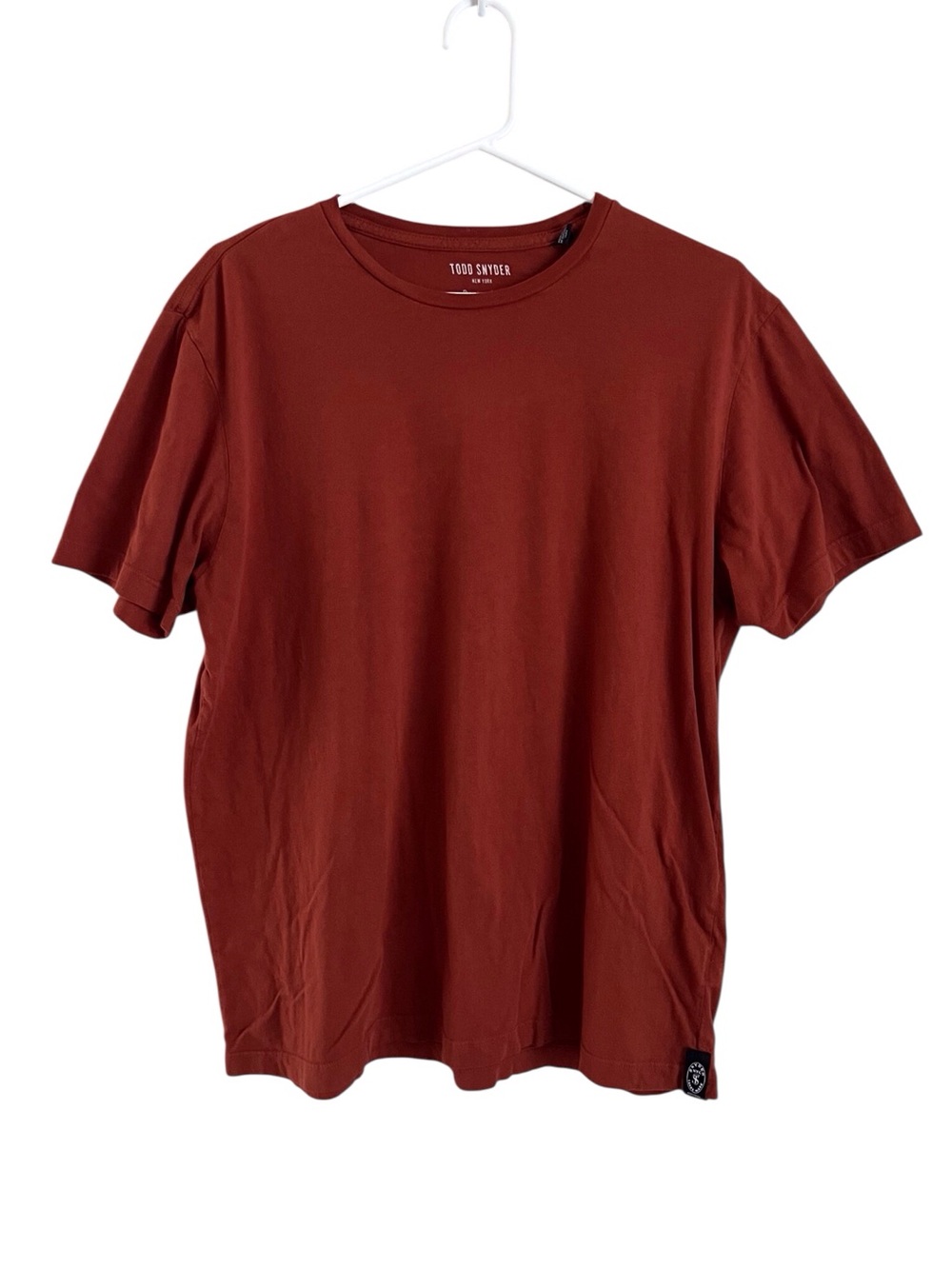 Todd Snyder Men’s Crew Neck Tee Red Premium Jersey Short Sleeve Cotton USA Large
